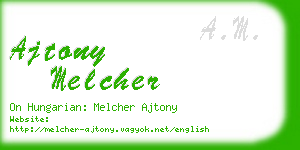 ajtony melcher business card